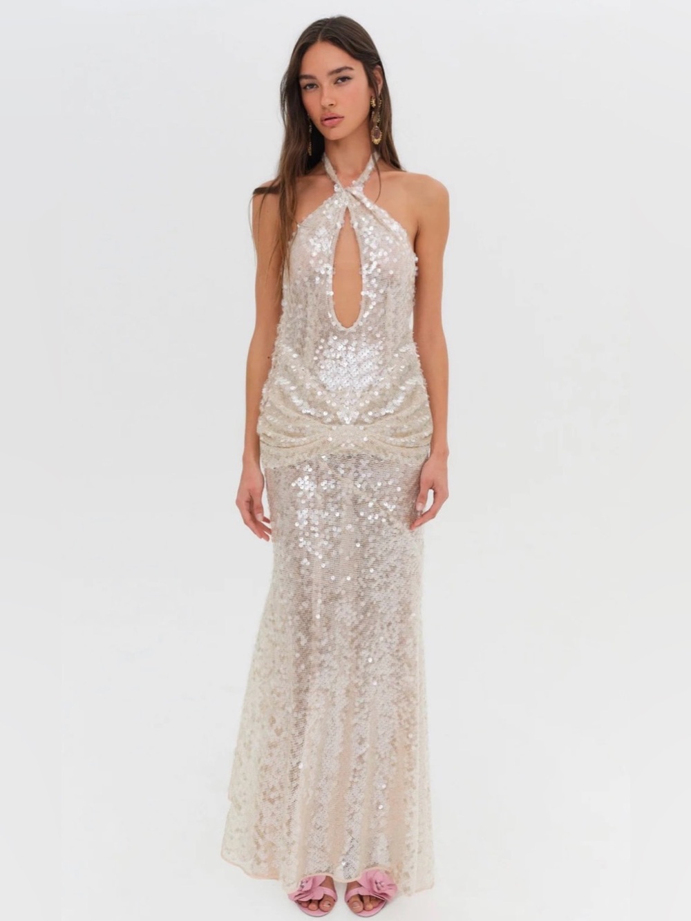 For Love And Lemons Rowely Sequin Maxi Dress